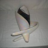 Camillo Lusso tripod vase - Turin ceramics from the 50s