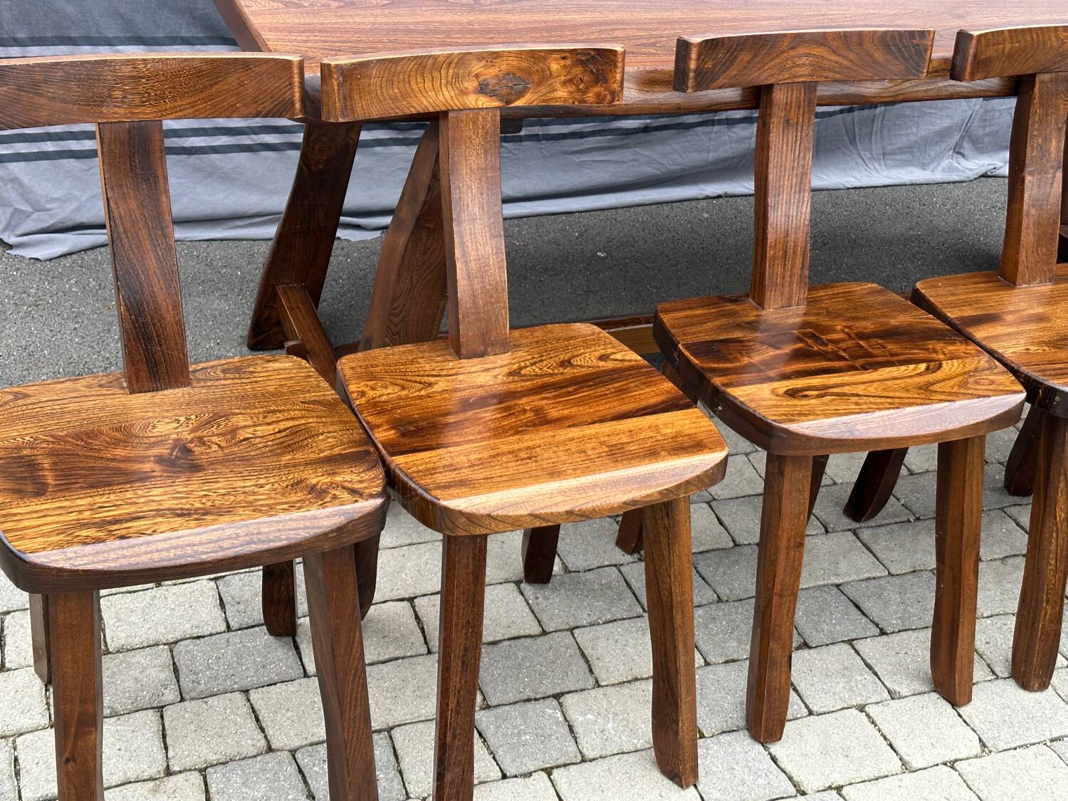 Aranjou table and chairs set 1980