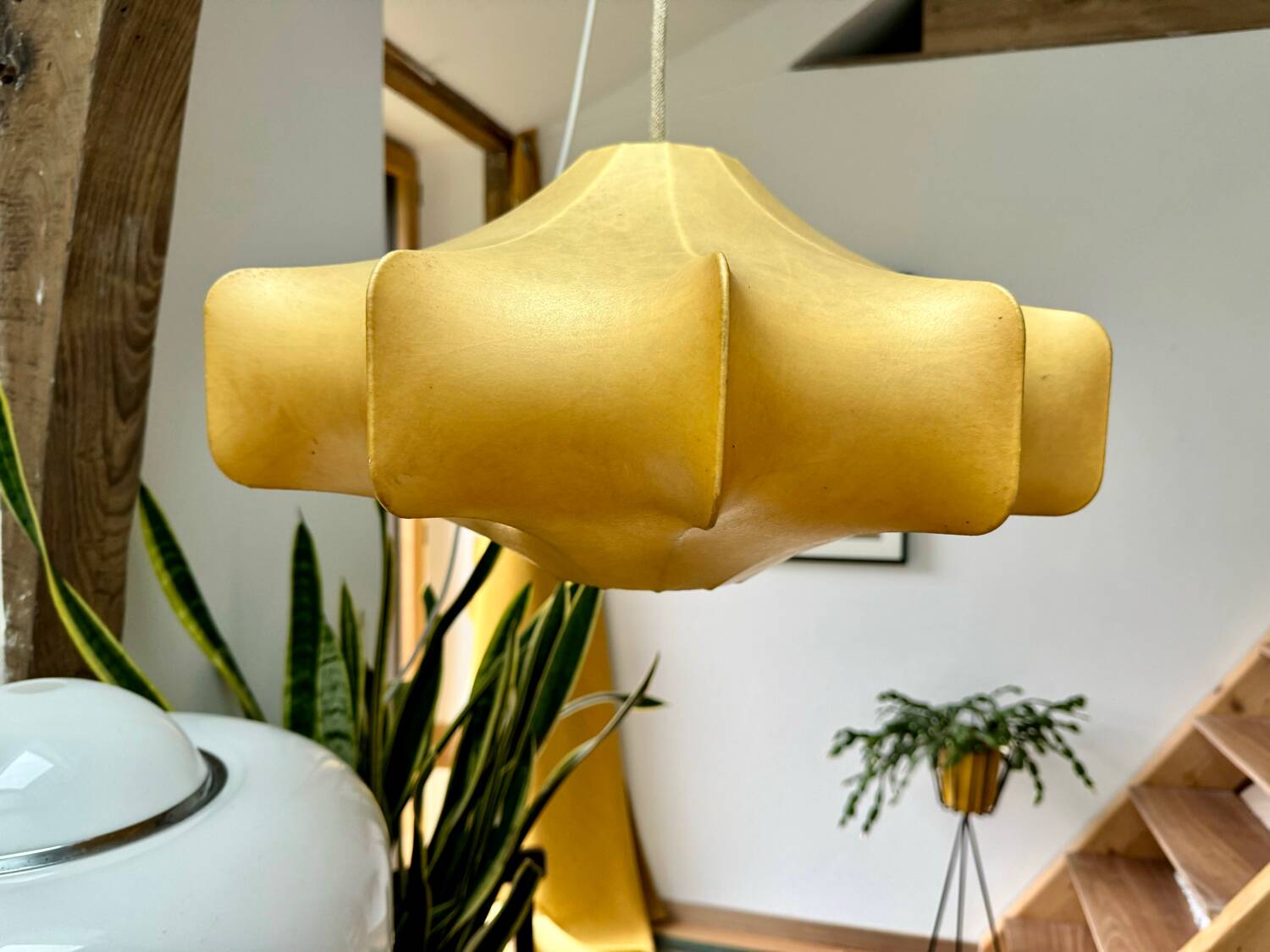 Large cocoon pendant light, 60s