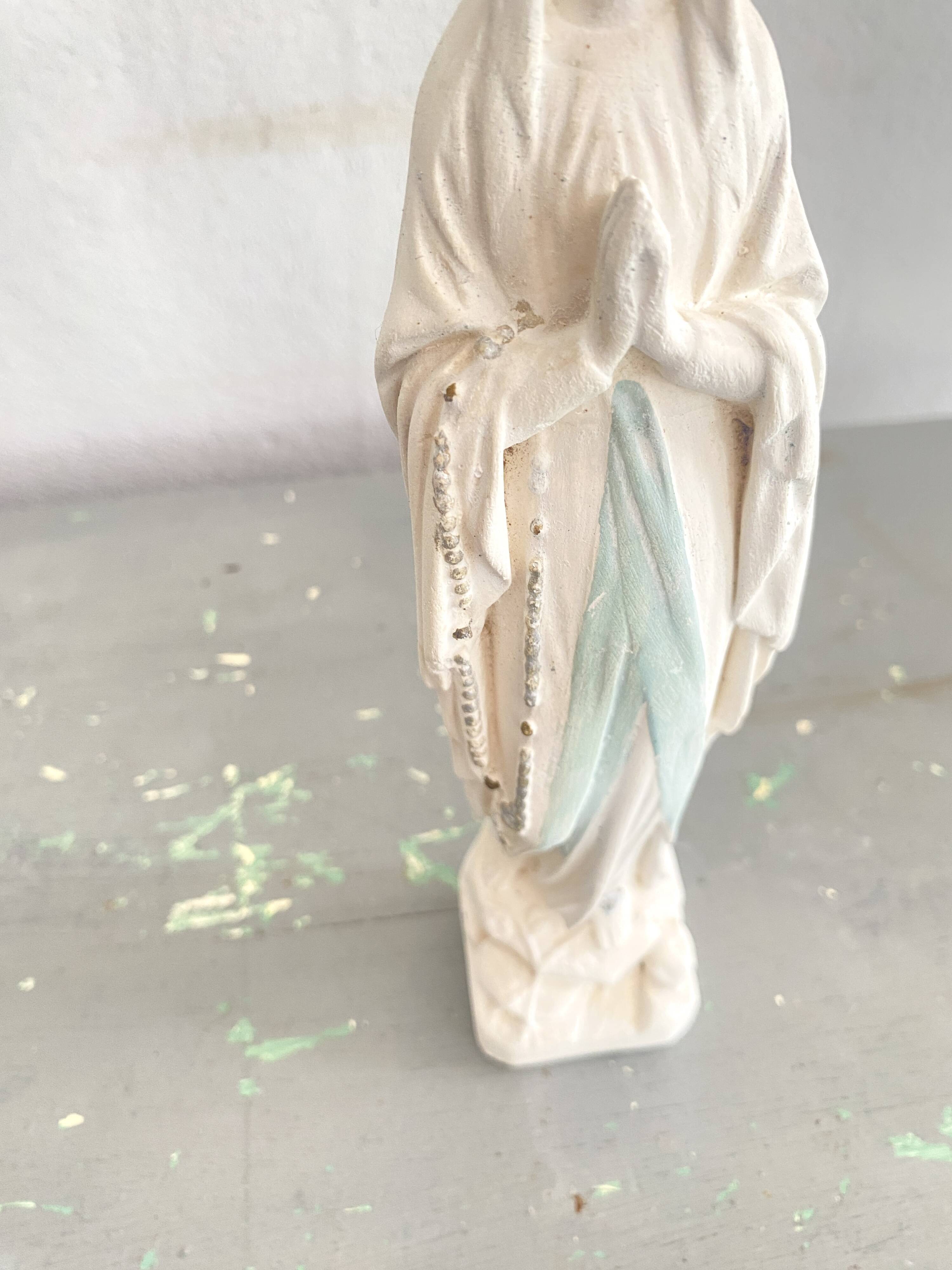 Virgin statue in plaster 25 cm