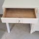 Bureau ancien Art Déco blanc bois massif boutons boules métal vintage