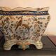 Antique jardinière in Lunéville earthenware – 1885 – Bird decoration