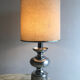 Matte metal and chrome lamp from the 1970s