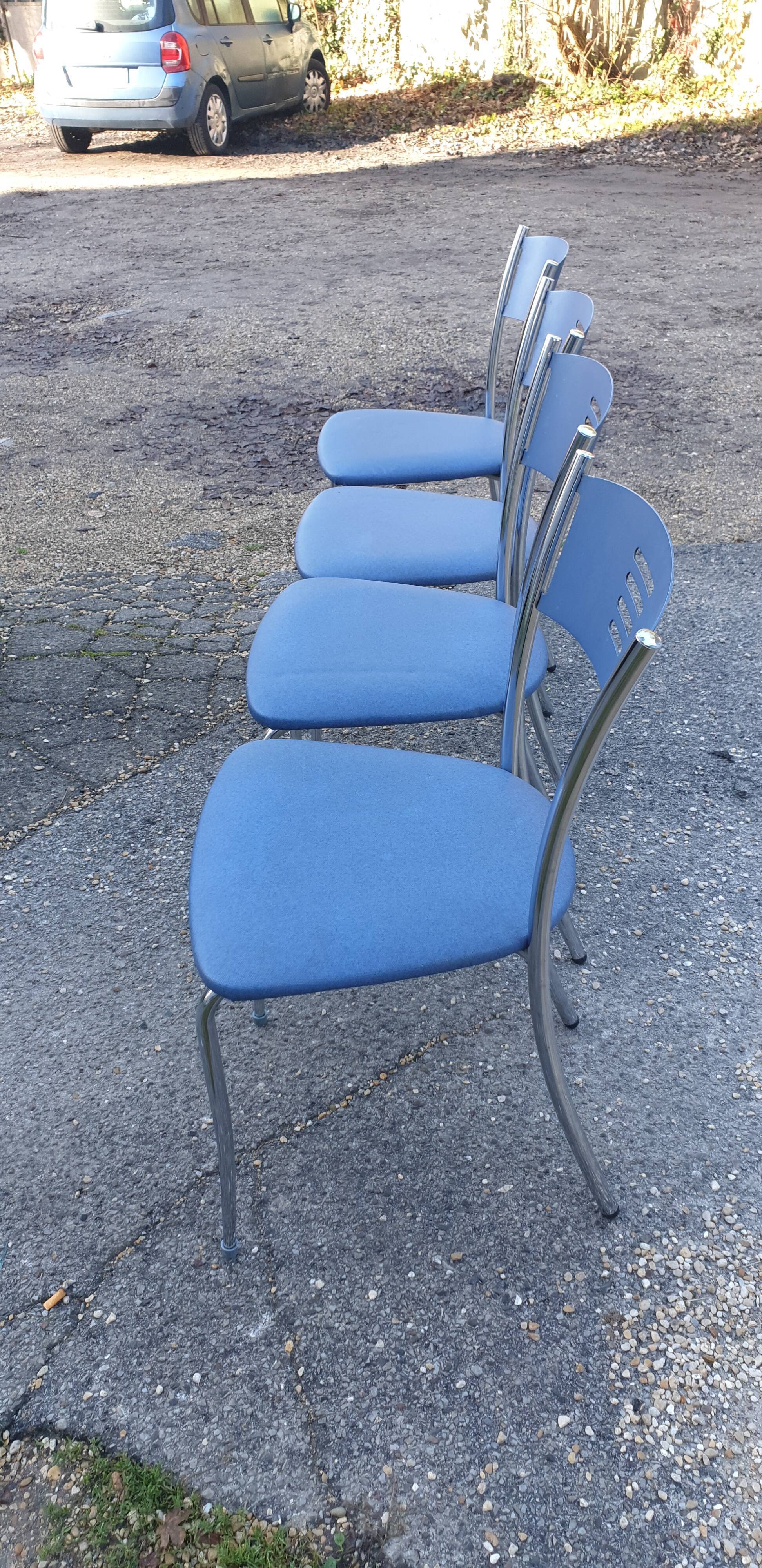 Metal and chrome chairs