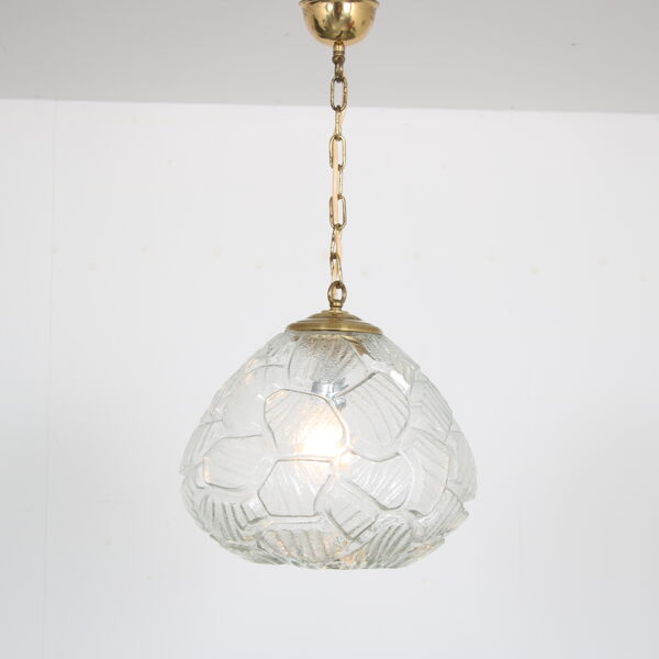 Suspension en verre pressé des années 1970