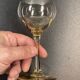 slightly amber table glass set of 7 height 14 cm, Daum Nancy