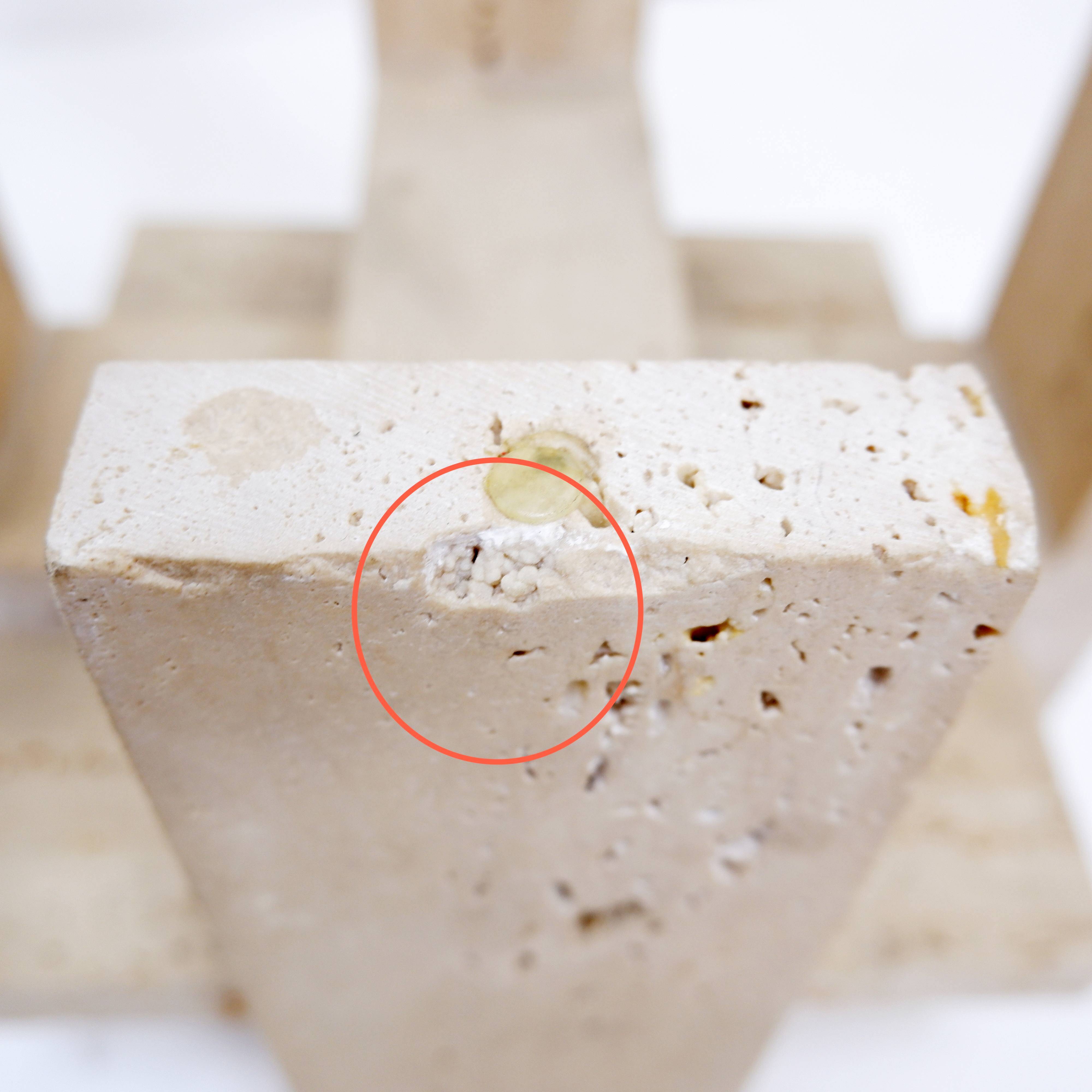 Pair of Travertine and Glass End Tables by Willy Ballez, Belgium 1970s