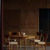 Børge Mogensen, "Øresund" dining table in oak and brass, Mid-century modern, 1950s