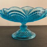 Fruit cup on blue-bubbled glass peder