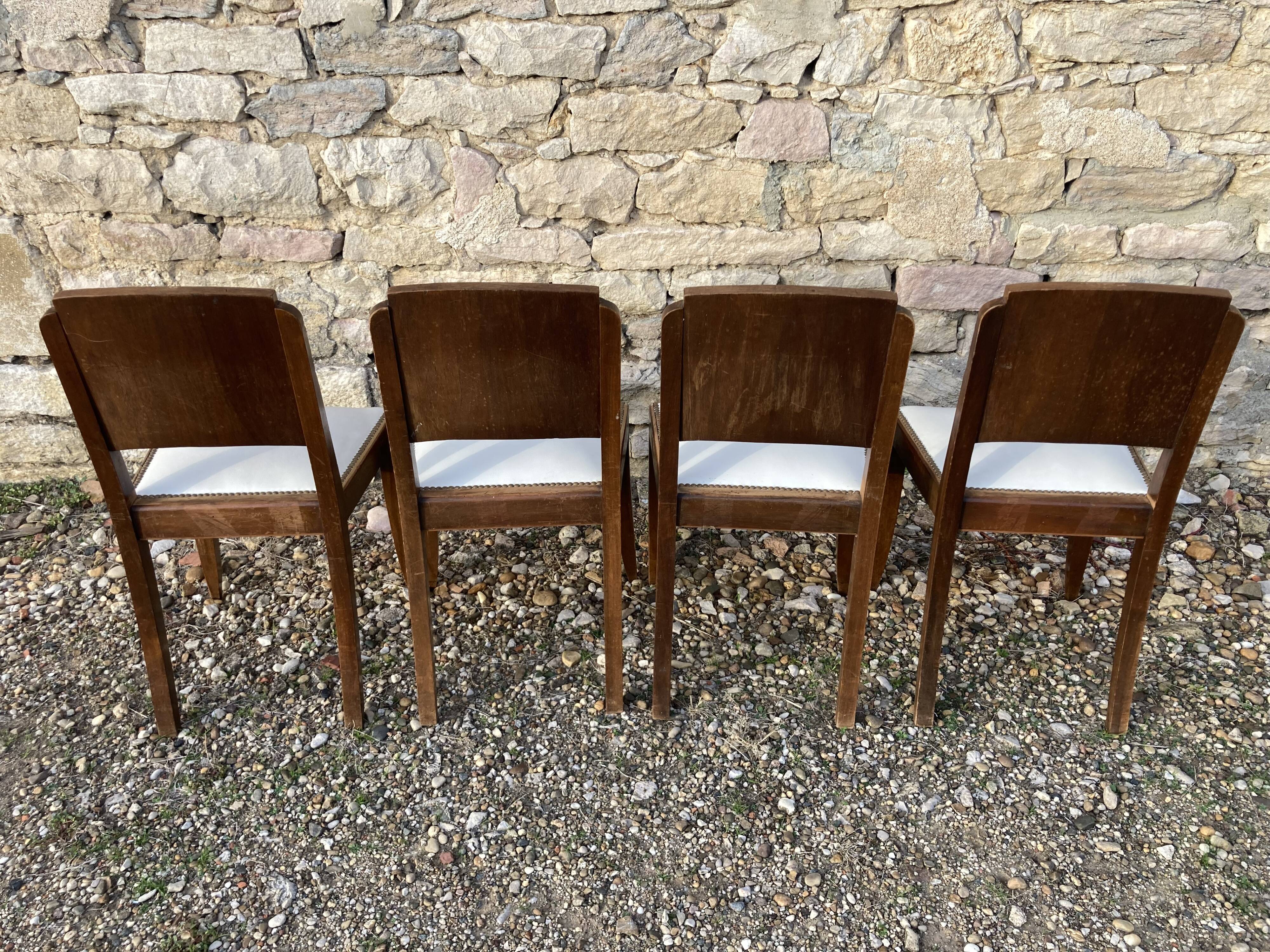 4 art deco chairs