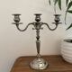 Silver metal candlestick