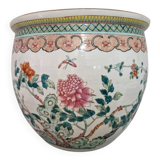 China - Circular fishbowl in Famille Rose enamel