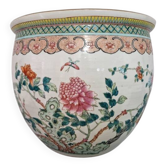 China - Circular fishbowl in Famille Rose enamel