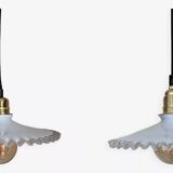 Lot de 2 luminaires opaline