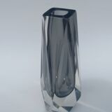 Faceted Murano Sommerso Vase by Flavio Poli