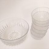 Arcoroc bowl with 6 cups