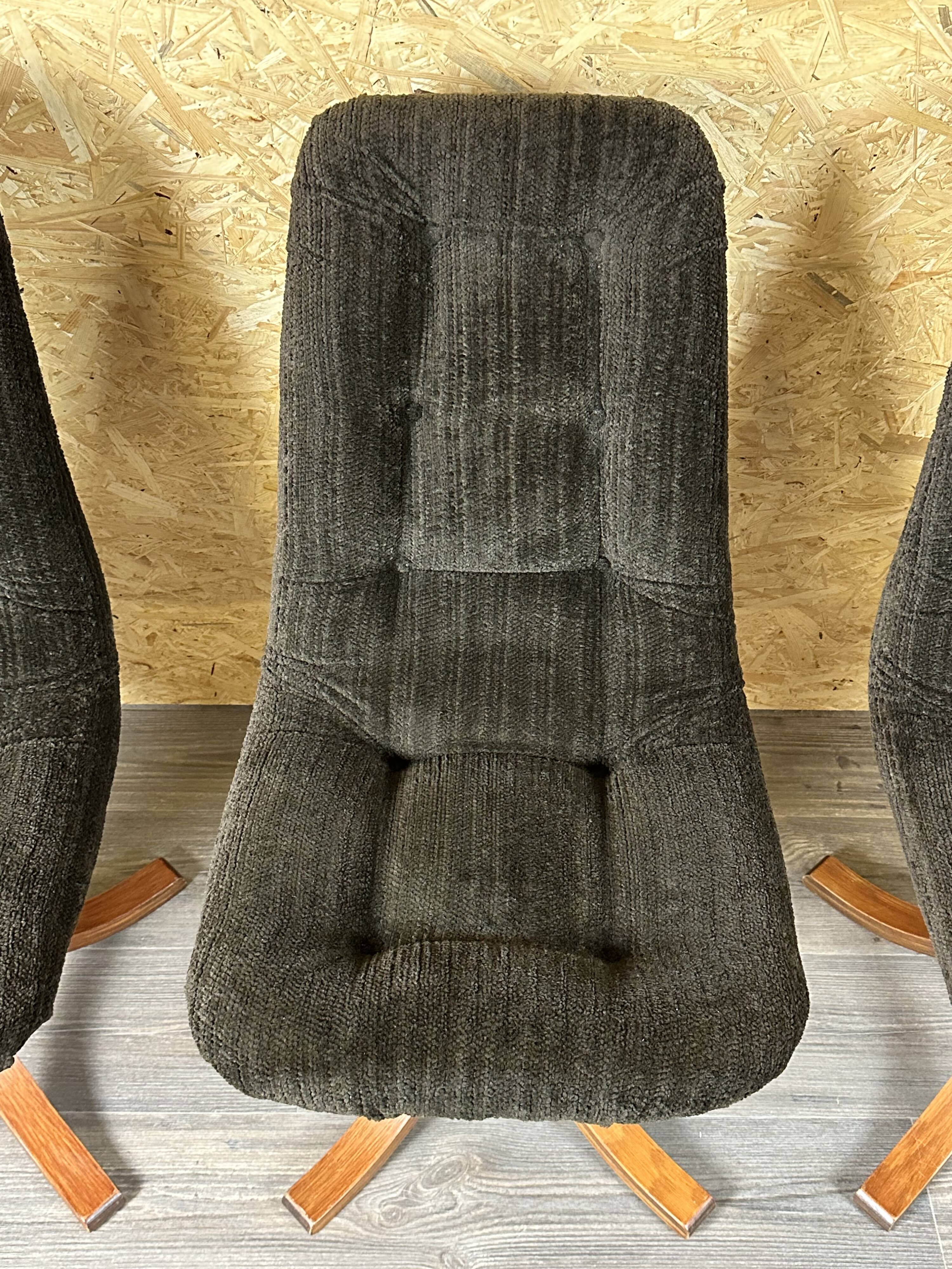 3x 60s 70s chair swivel chair dining chair mid century Danish modern design