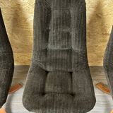 3x 60s 70s chair swivel chair dining chair mid century Danish modern design