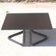 Vintage coffee table in steel and black melamine by Airborne, france, 1990s