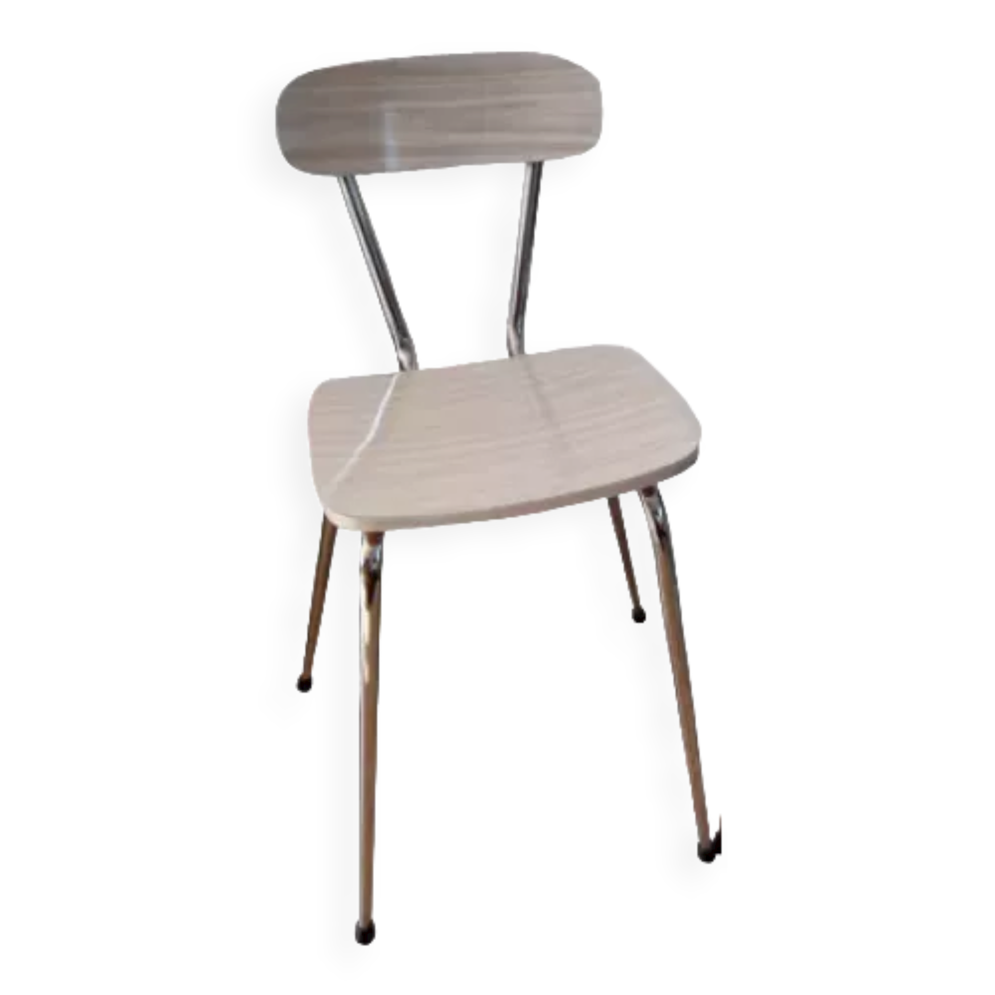 Chair in white marbled formica 70s