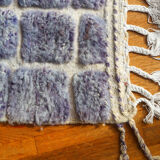 Lilac blue Moroccan Berber corridor carpet