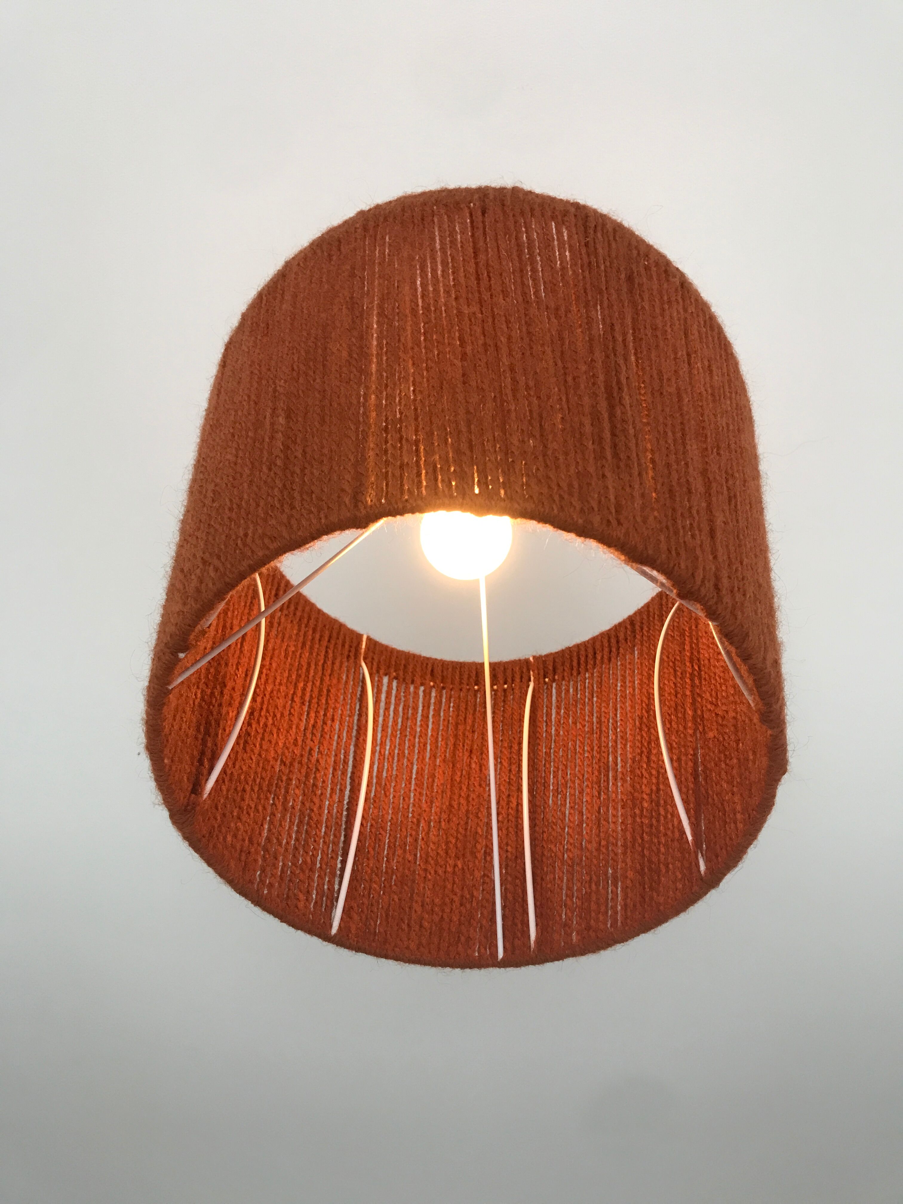 Orange wool lampshade