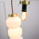 Mid-century opaline & brass pendant lamp