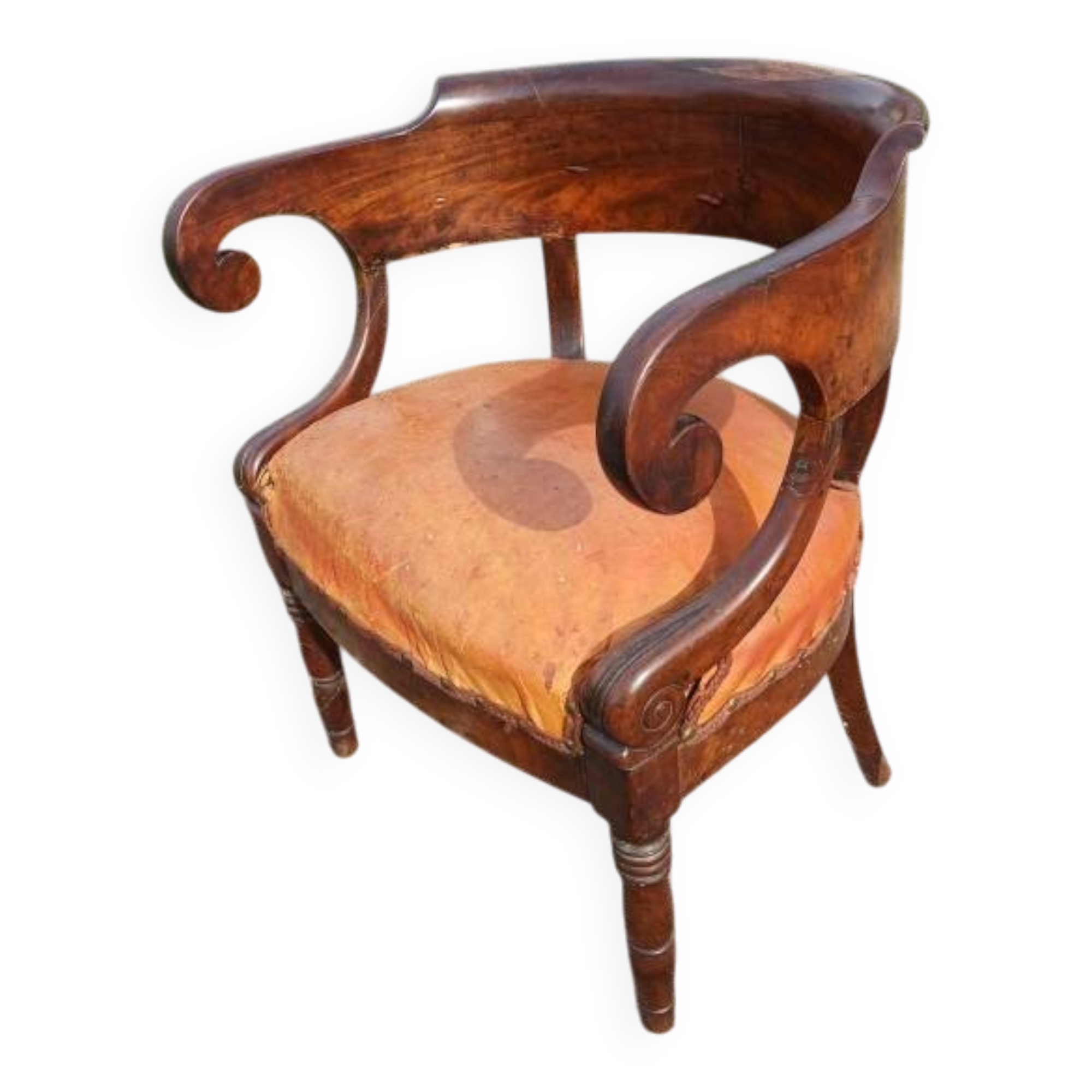 Fauteuil Empire 19ème Acajou