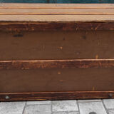 Checkerboard canvas travel trunk