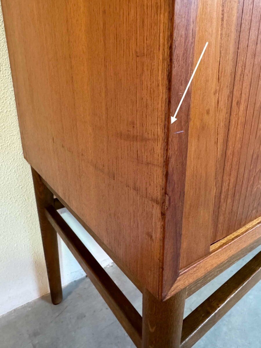 Armoire à tambour vintage en teck