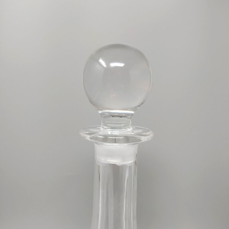 Carafe et verres en cristal elegant italian mid century des années 1960 avec 6 verres en cristal
