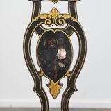 Set of 4 antique French Napoleon III chairs inlaid with mother-of-pearl