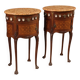 Pair of bedside tables in marquetry from the 20th century.