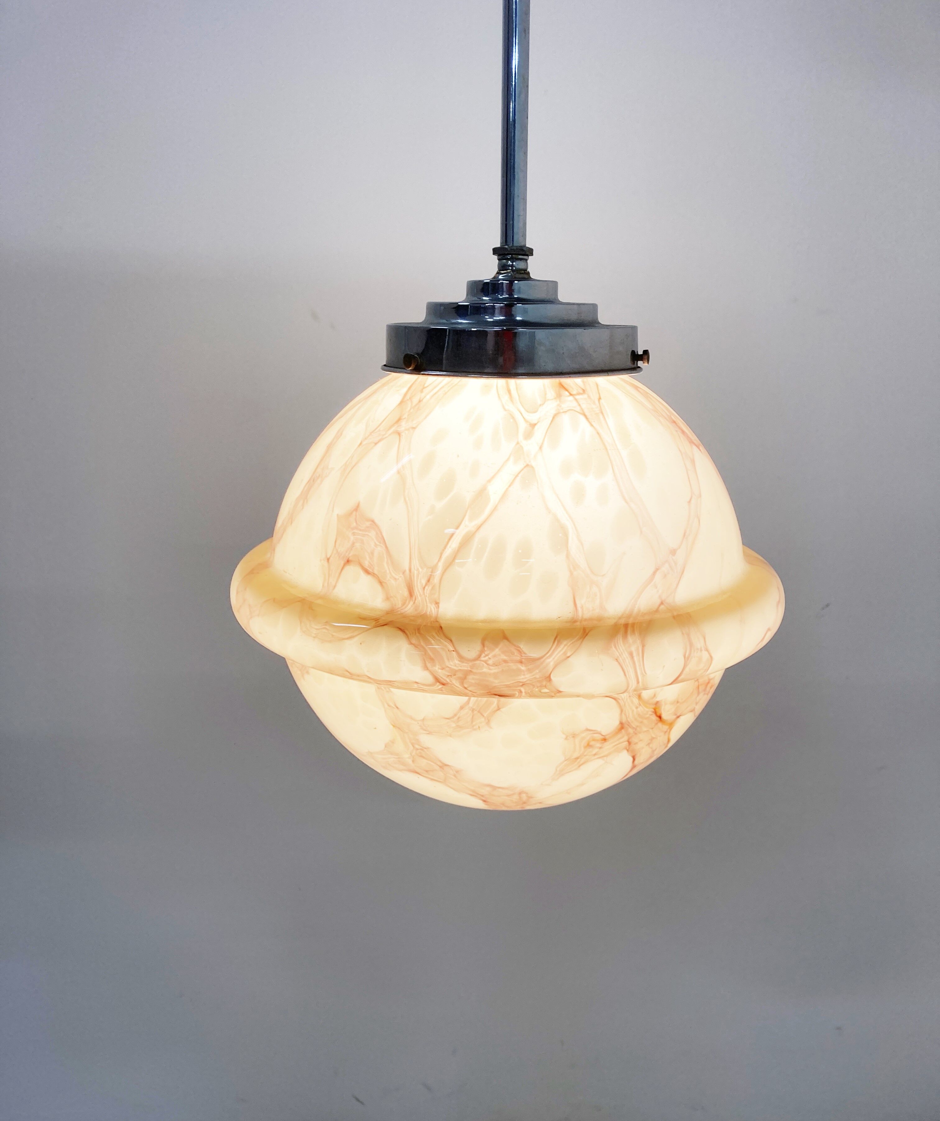 Antique art deco pendant light 1930s