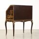Antique Chinese-style walnut drop-leaf secretary cabinet, Italy, 20th century.