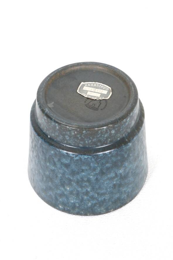 Knabstrup ceramic plant pot / 1960s / blue / Mid Century Danish Modern Design