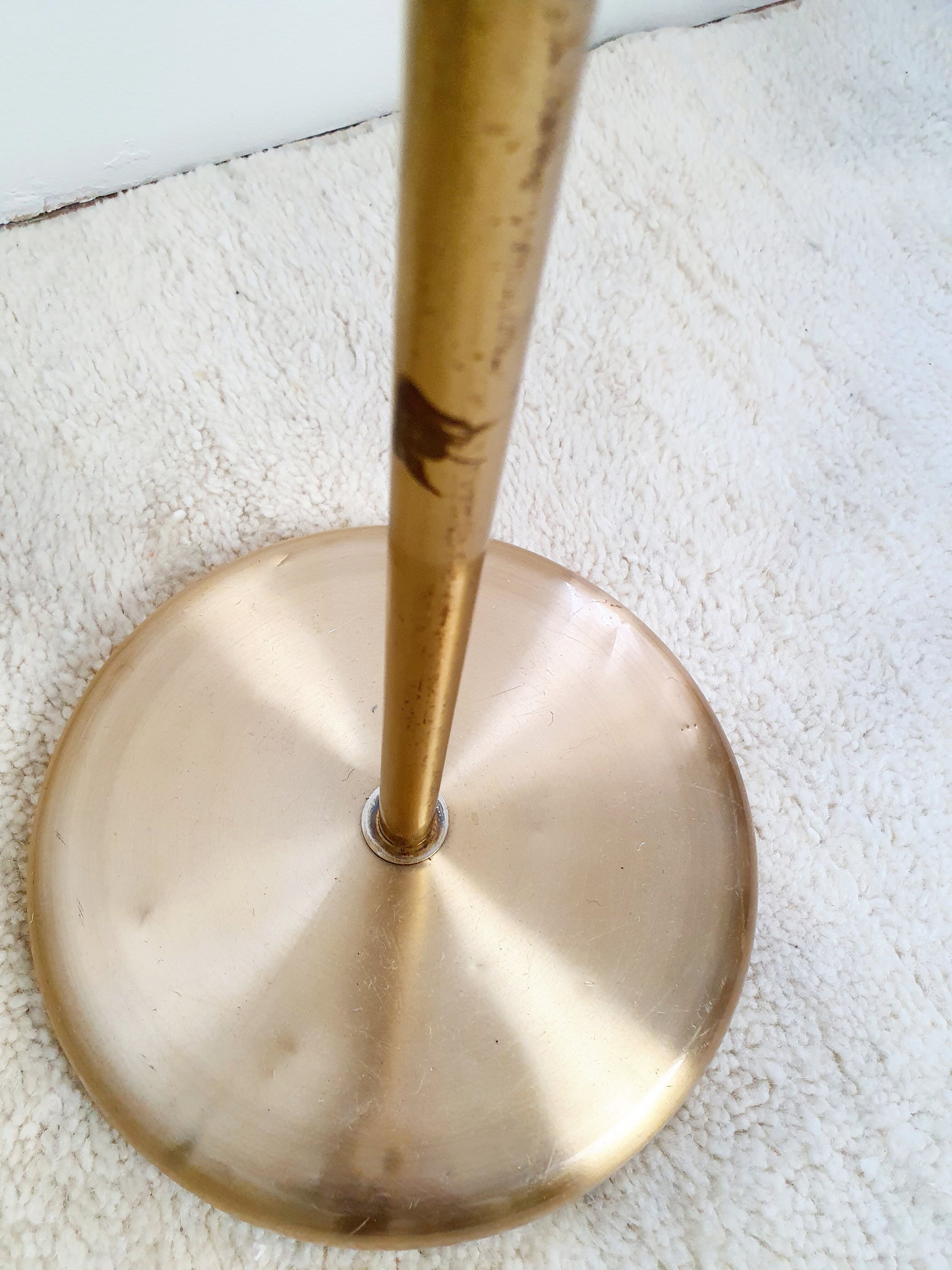 Scandinavian floor lamp gilded and black, 1970