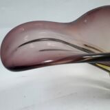 Fruit cup vintage Murano glass 1960 purple yellow