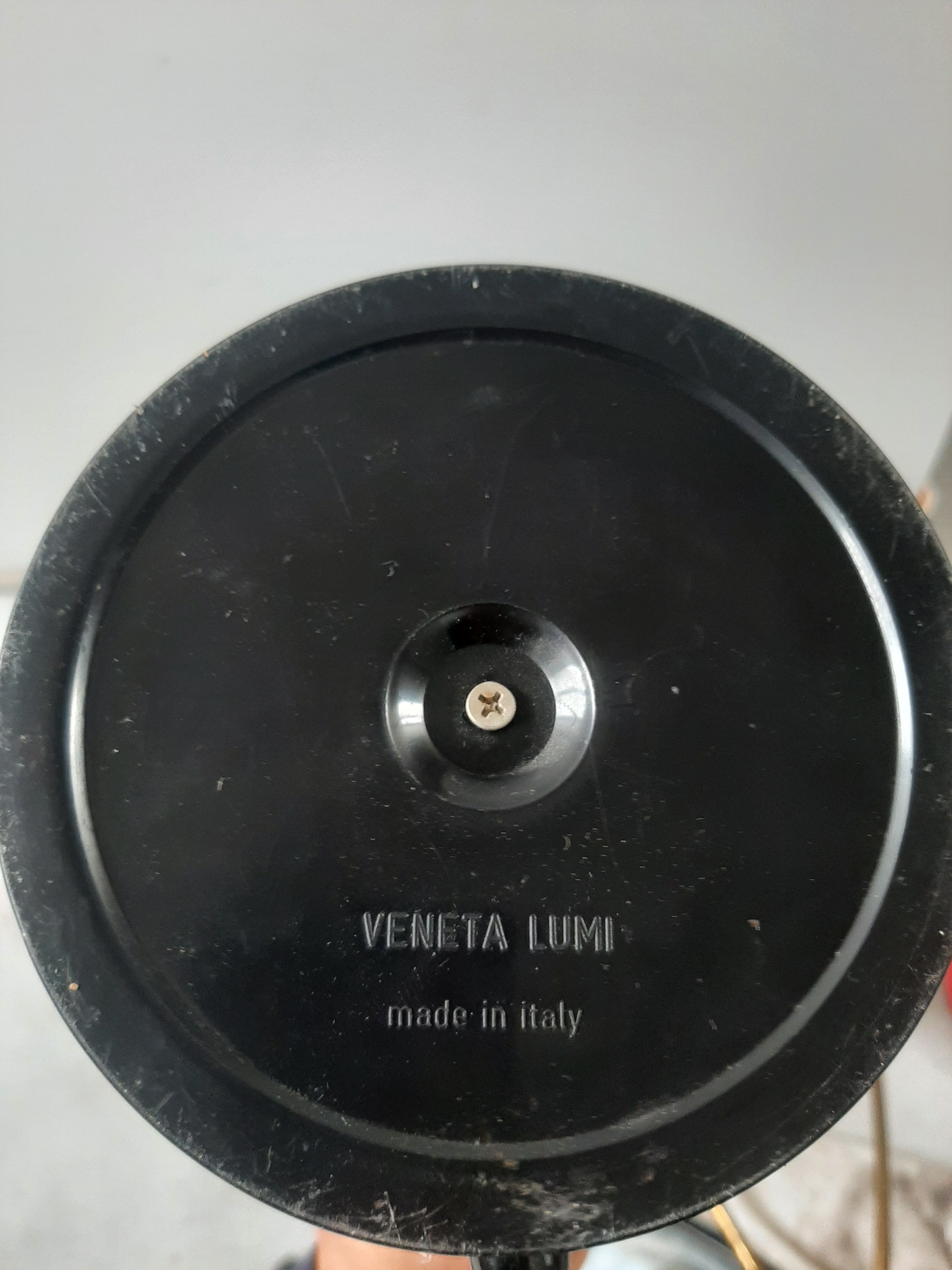 Vintage lamp 70s chrome and aluminum Veneta lumi