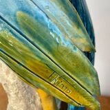 Large ceramic wading bird signed Thimo