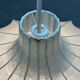 Modern mid-century Cocoon pendant lamp by Friedel Wauer for Goldkant Leuchten, 1960s.