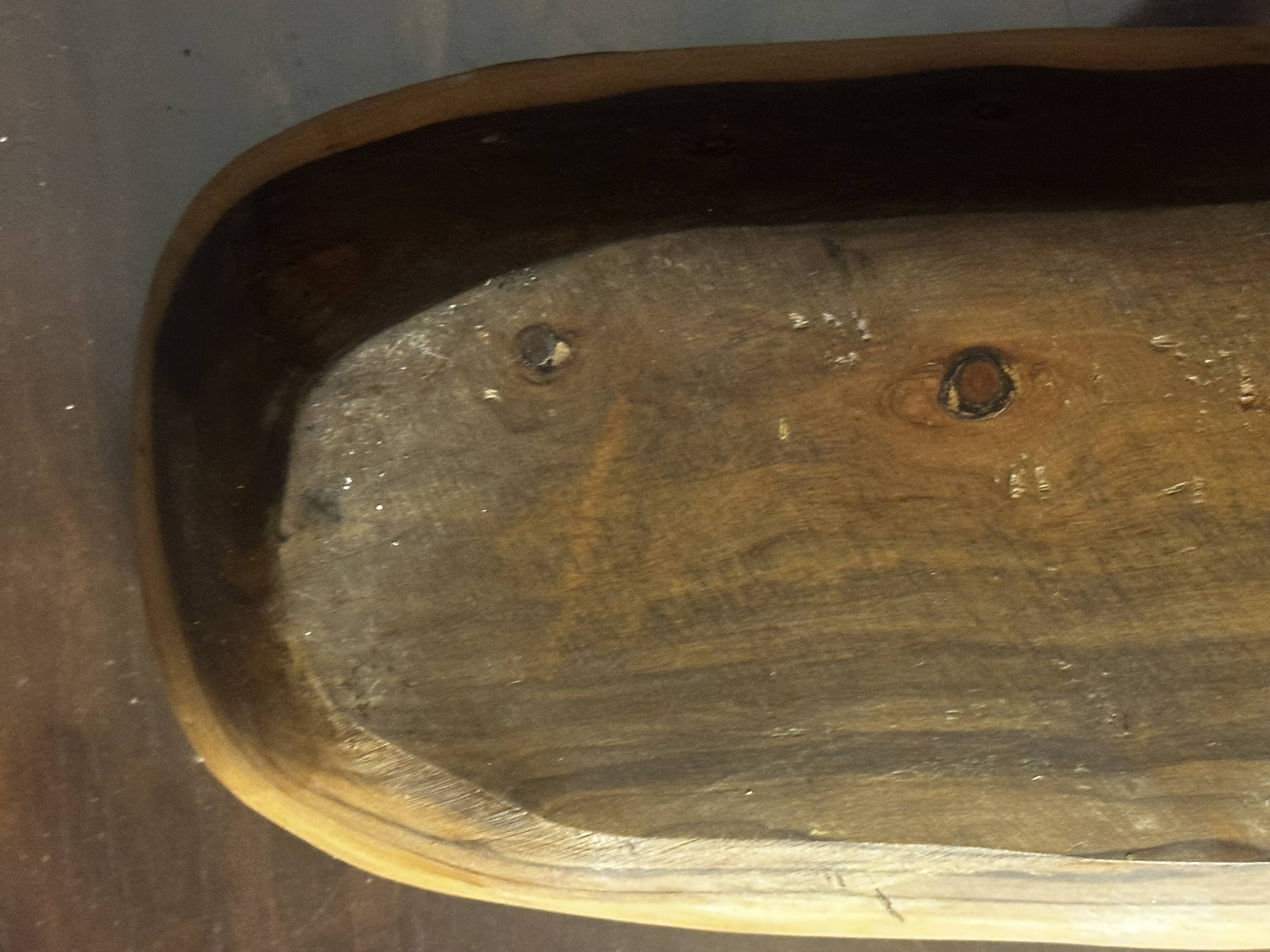 Large carved wooden bowl/trinket dish - 1950s craftsmanship