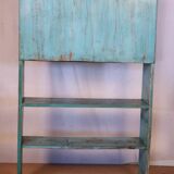 Ancienne étagère en teck birman patine bleu d’origine
