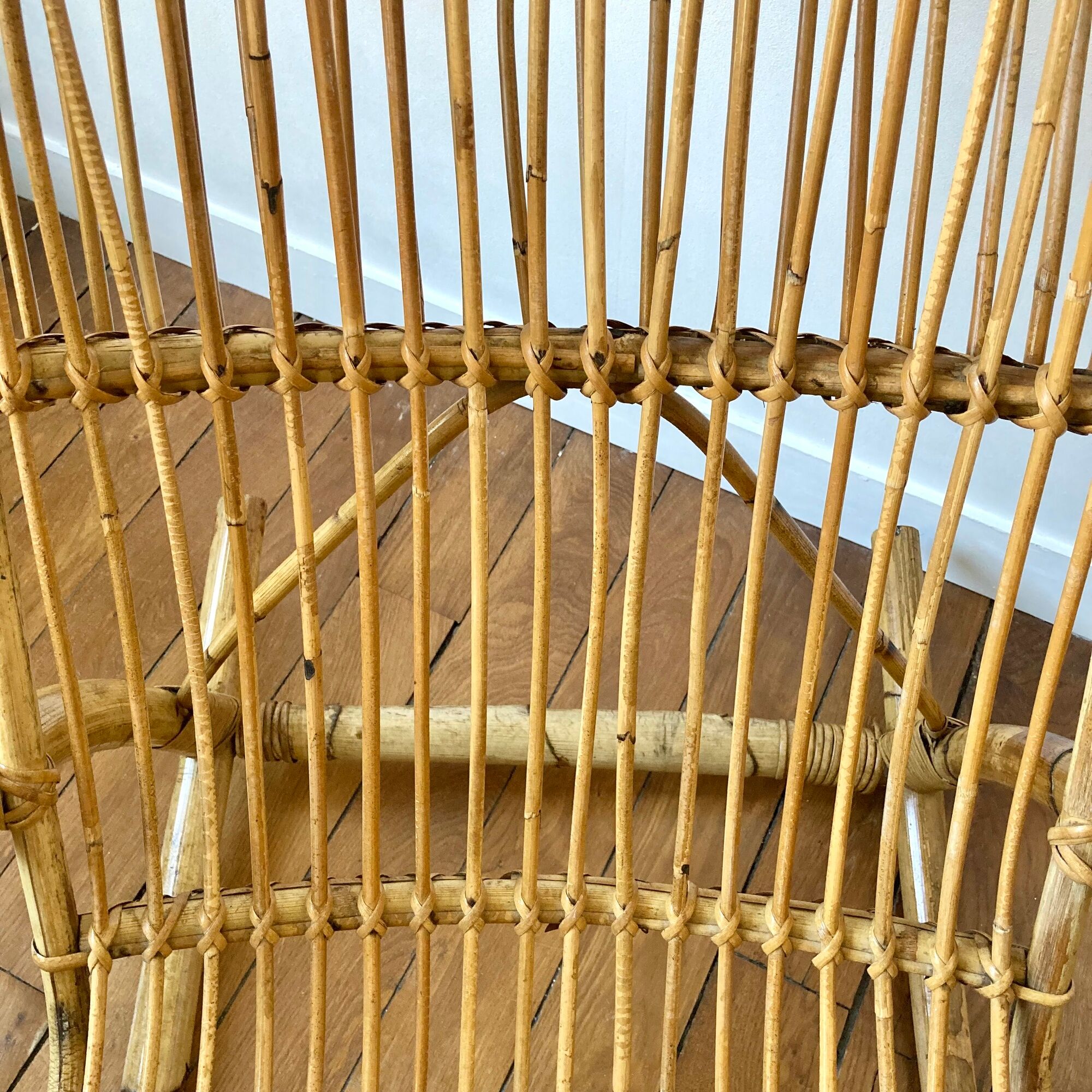 Rocking chair rattan Rohe Noordwolde 60s or rocking chair