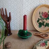 Vallauris hand candle holder green - vintage