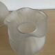 Set of 4 vintage frosted glass vases
