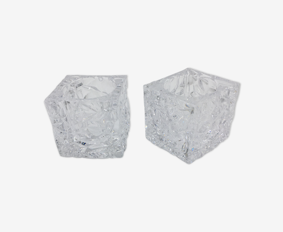 Paire de photophores en cristal