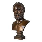 Bronze bust representing a philosopher after the Antique, 19th century, foundry Luppens.
