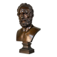 Bronze bust representing a philosopher after the Antique, 19th century, foundry Luppens.