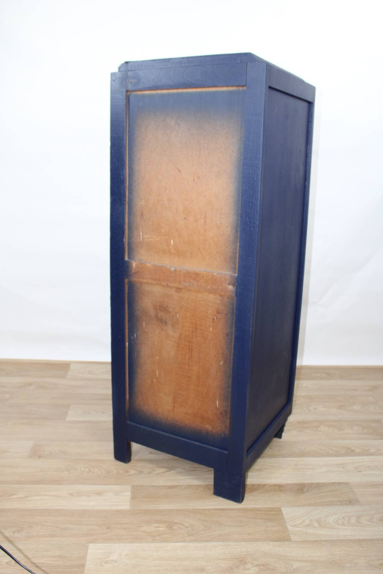 Art Deco midnight blue chest of drawers, 1950s France